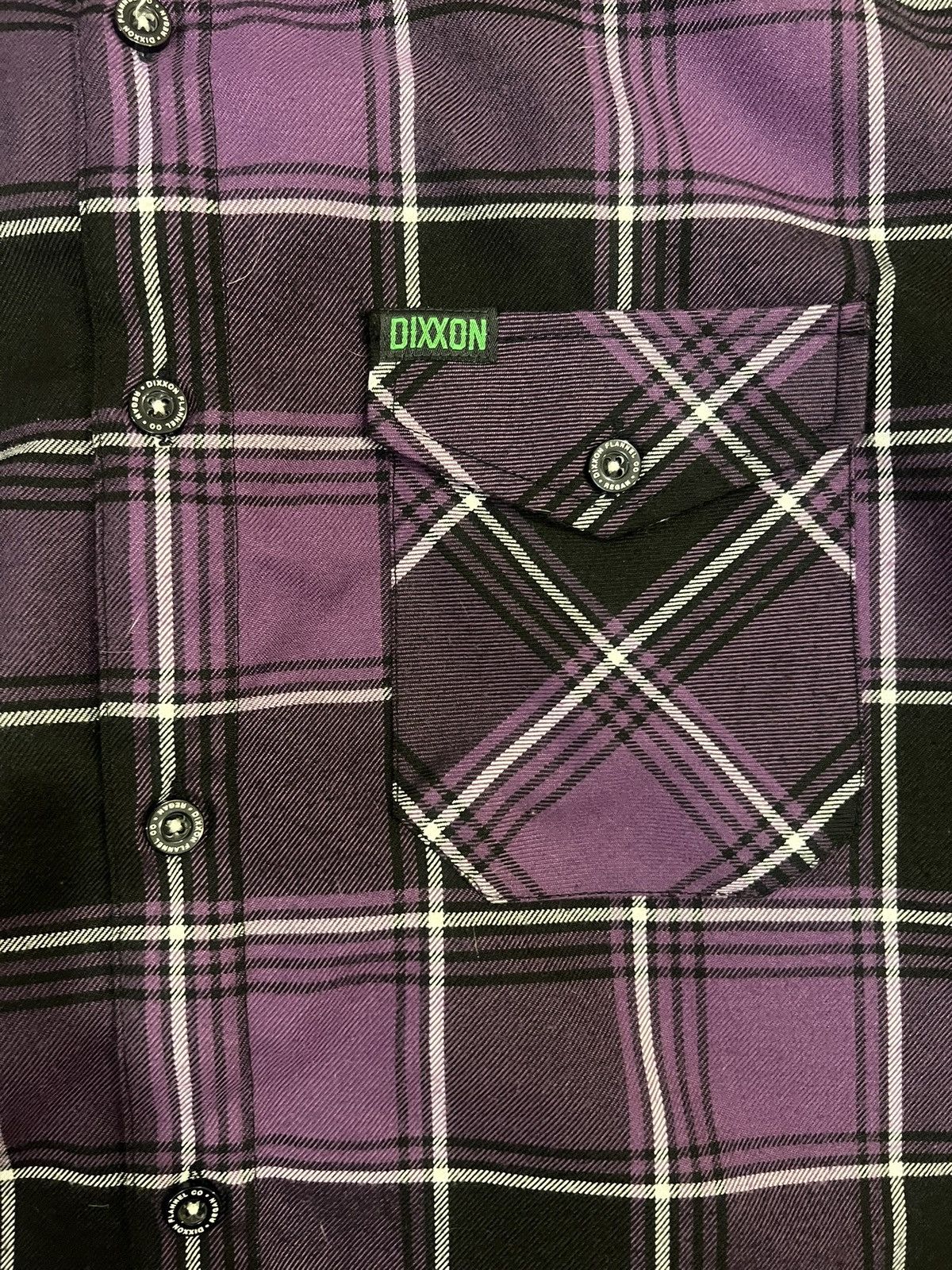 Dixxon Dixxon The Regan Flannel Collaboration Purple Black Mens LT Size US L / EU 52-54 / 3 - 7 Thumbnail