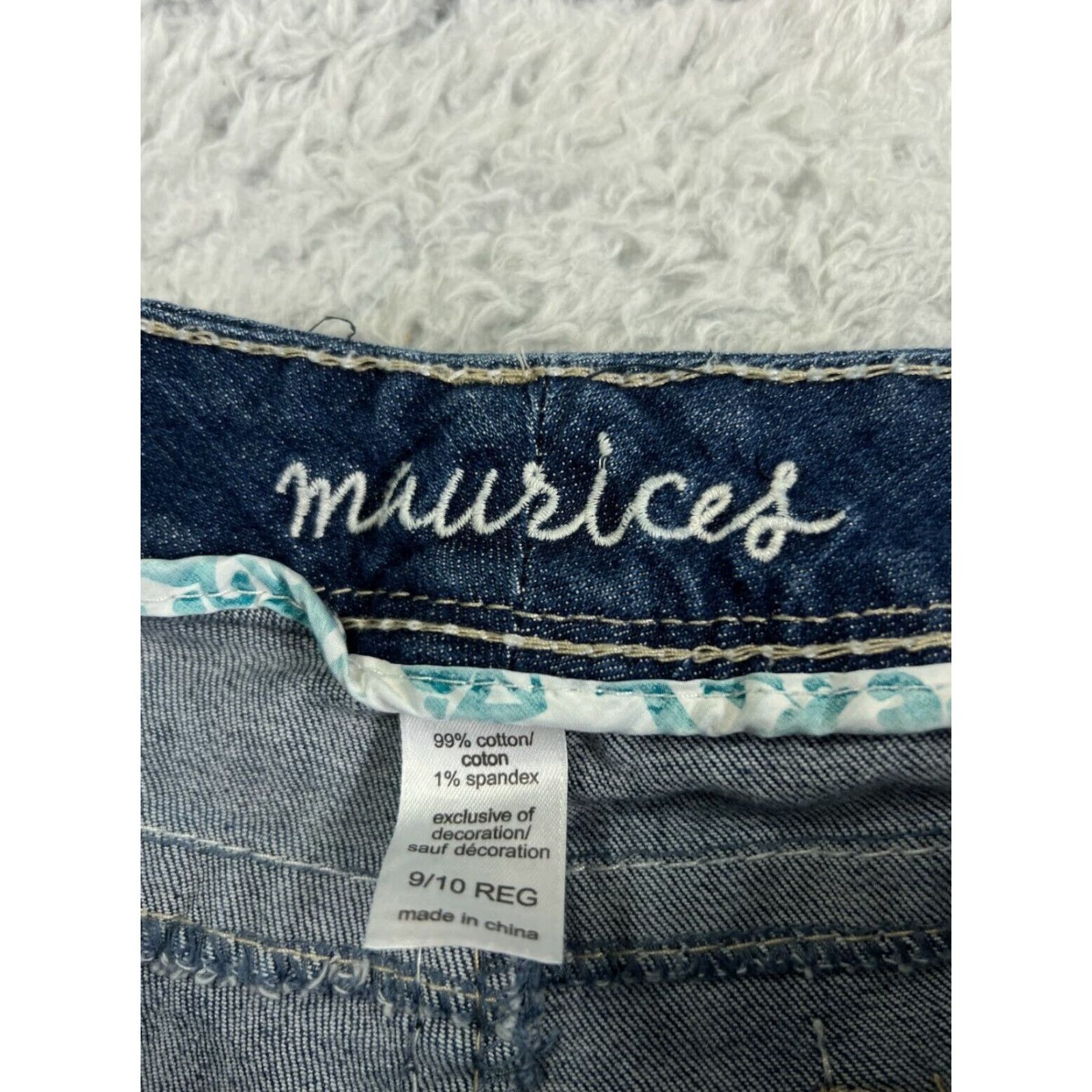 Vintage Maurices Jeans Womens 9 Blue Denim Mid Rise Bootcut Western Embroidered Shirt? Size 30" / US 8 / IT 44 - 6 Thumbnail