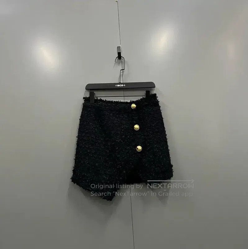 Balmain Balmain Summer Black Cotton Mini Skirt . Size 28" / US 6 / IT 42 - 1 Thumbnail
