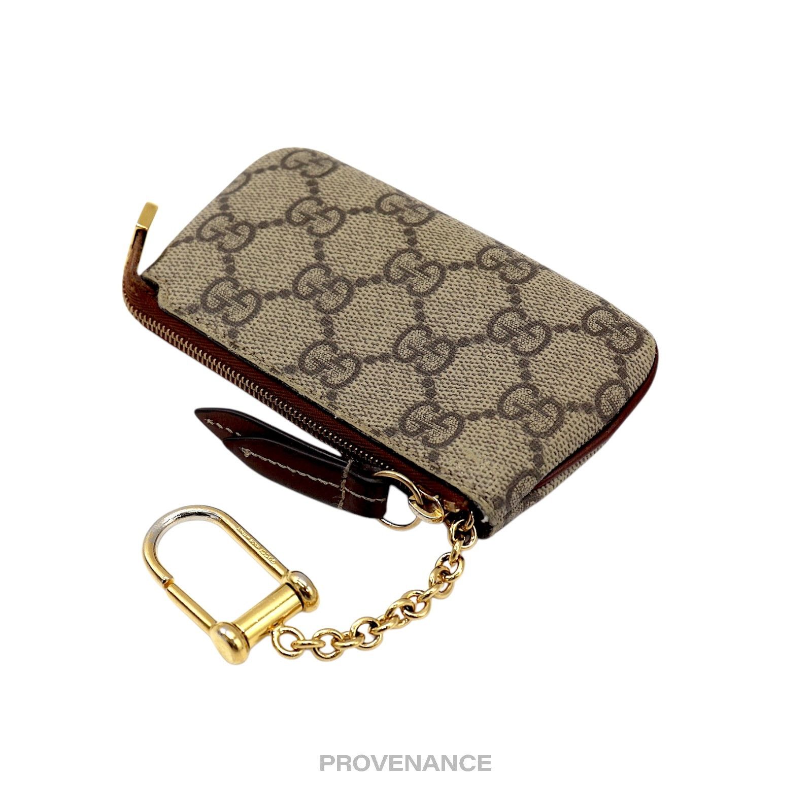 Gucci 🔴 Gucci Key Pouch Cles - GG Supreme Brown Size ONE SIZE - 4 Thumbnail