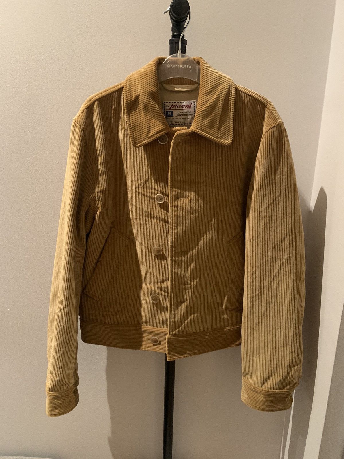 image of Marni Corduroy Jacket in Yellow, Men's (Size Medium)