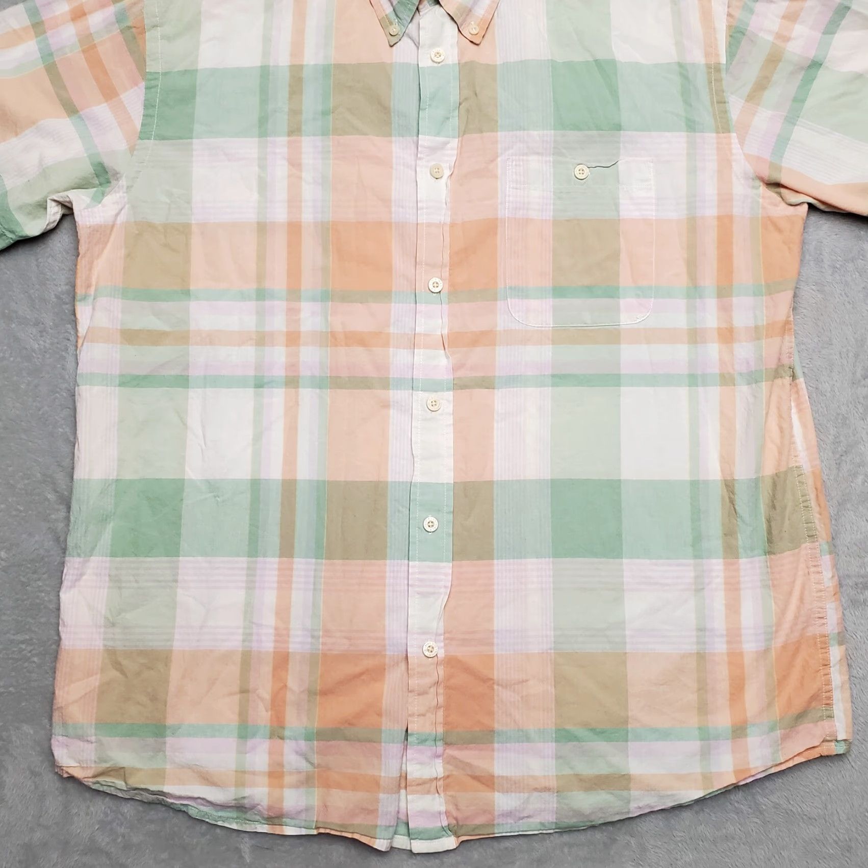 Orvis VINTAGE Orvis Shirt Mens XL Green Plaid 100% Cotton Short Sleeve Button Casual Size US XL / EU 56 / 4 - 3 Thumbnail