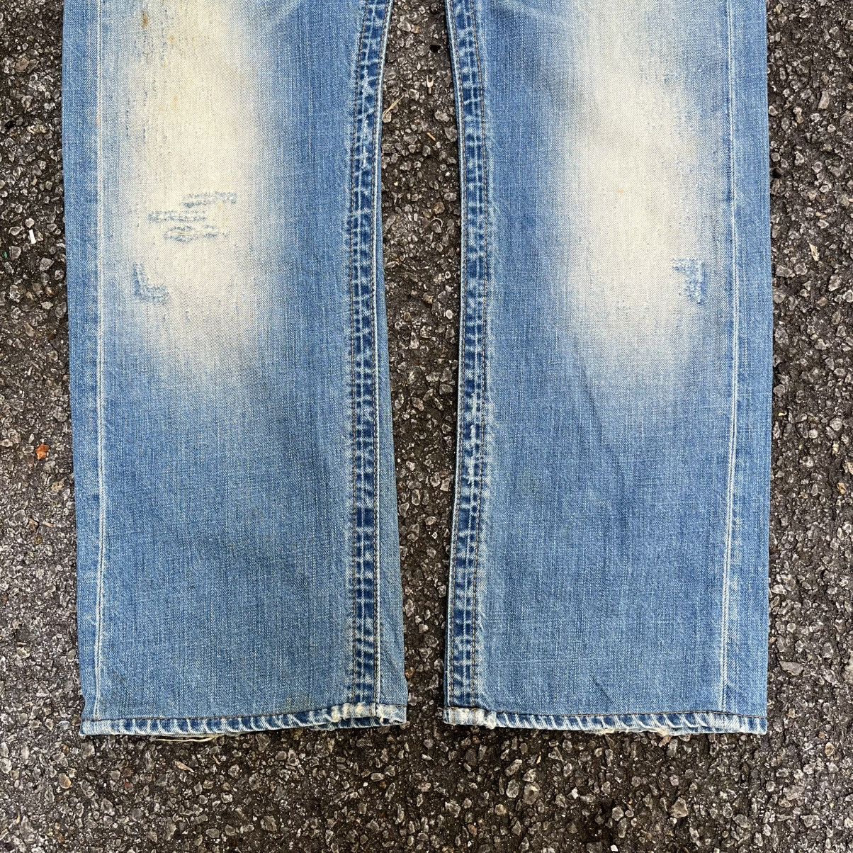 Replay Vintage Replay Distressed Jeans Fly Button Denim Faded Blue Size US 32 / EU 48 - 2 Thumbnail
