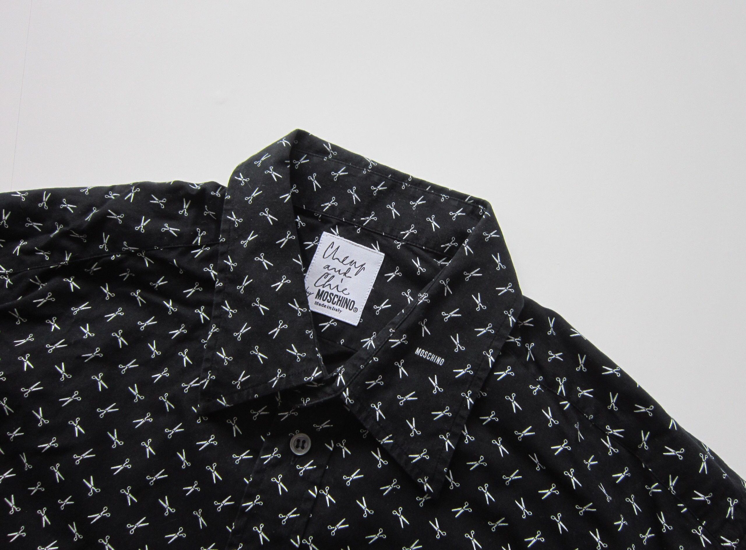 Moschino Moschino Cheap & Chic Shirt Scissors Logo Shirt Size US L / EU 52-54 / 3 - 4 Thumbnail