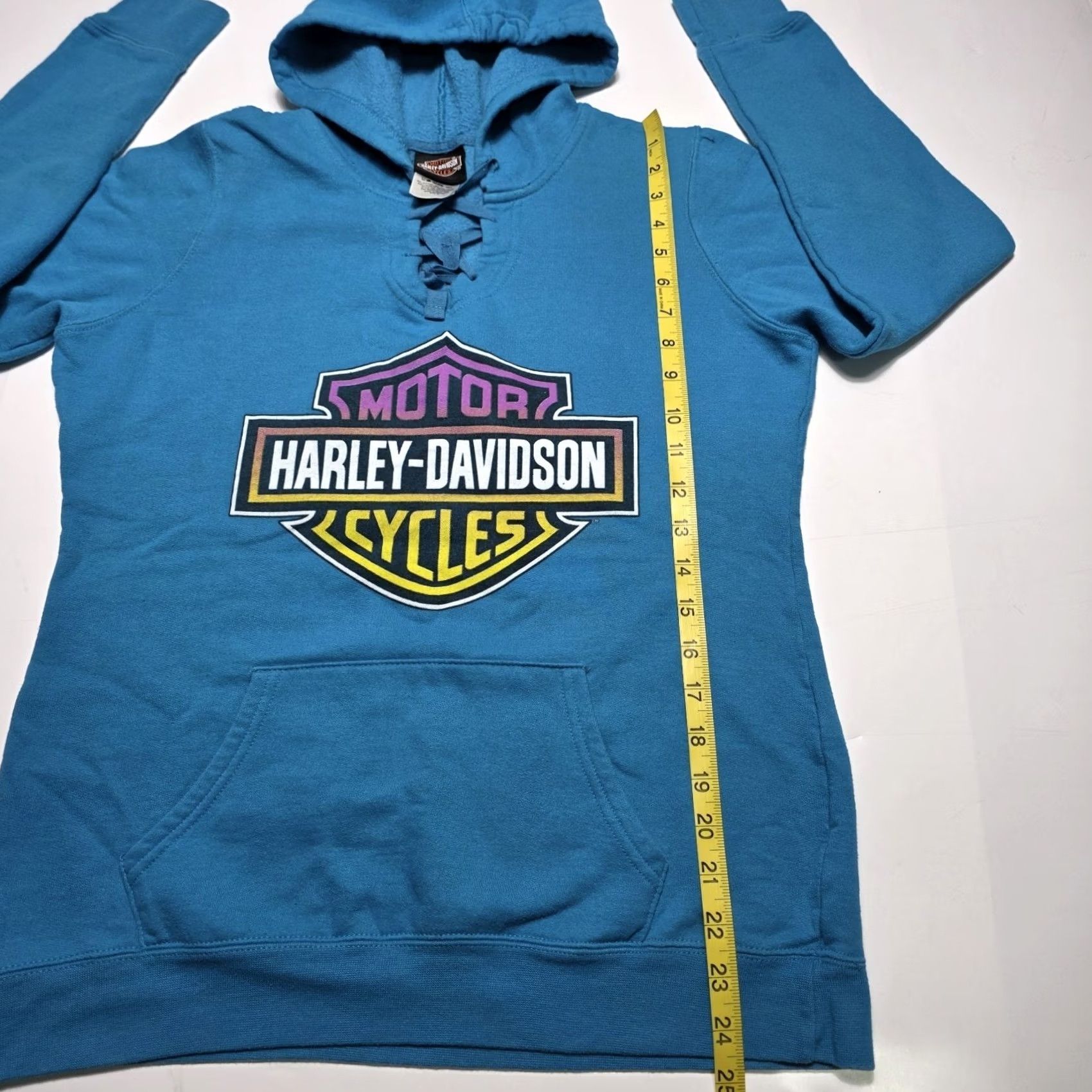 Harley Davidson Harley-Davidson Florida Women Turquoise Aqua Sweatshirt Pullover Hoodie Medium Blue Pullover Sweatshirt Womens Regular M Aqua Turquoise Vintage? No Size M / US 6-8 / IT 42-44 - 7 Thumbnail