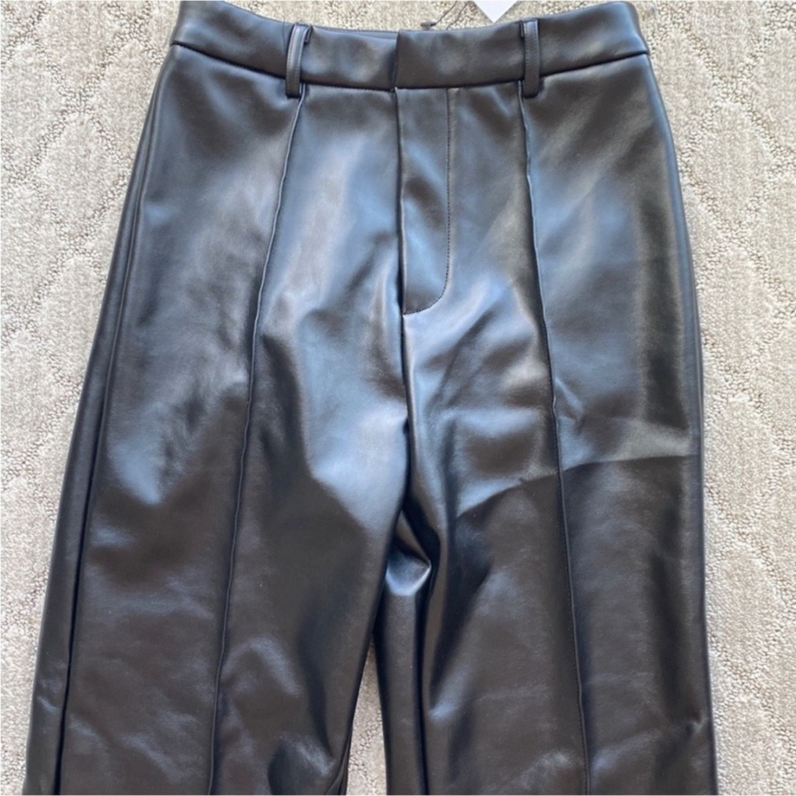 Other boa. High waisted wide leg faux leather vegan black pant Size 26" / US 2 / IT 38 - 4 Thumbnail
