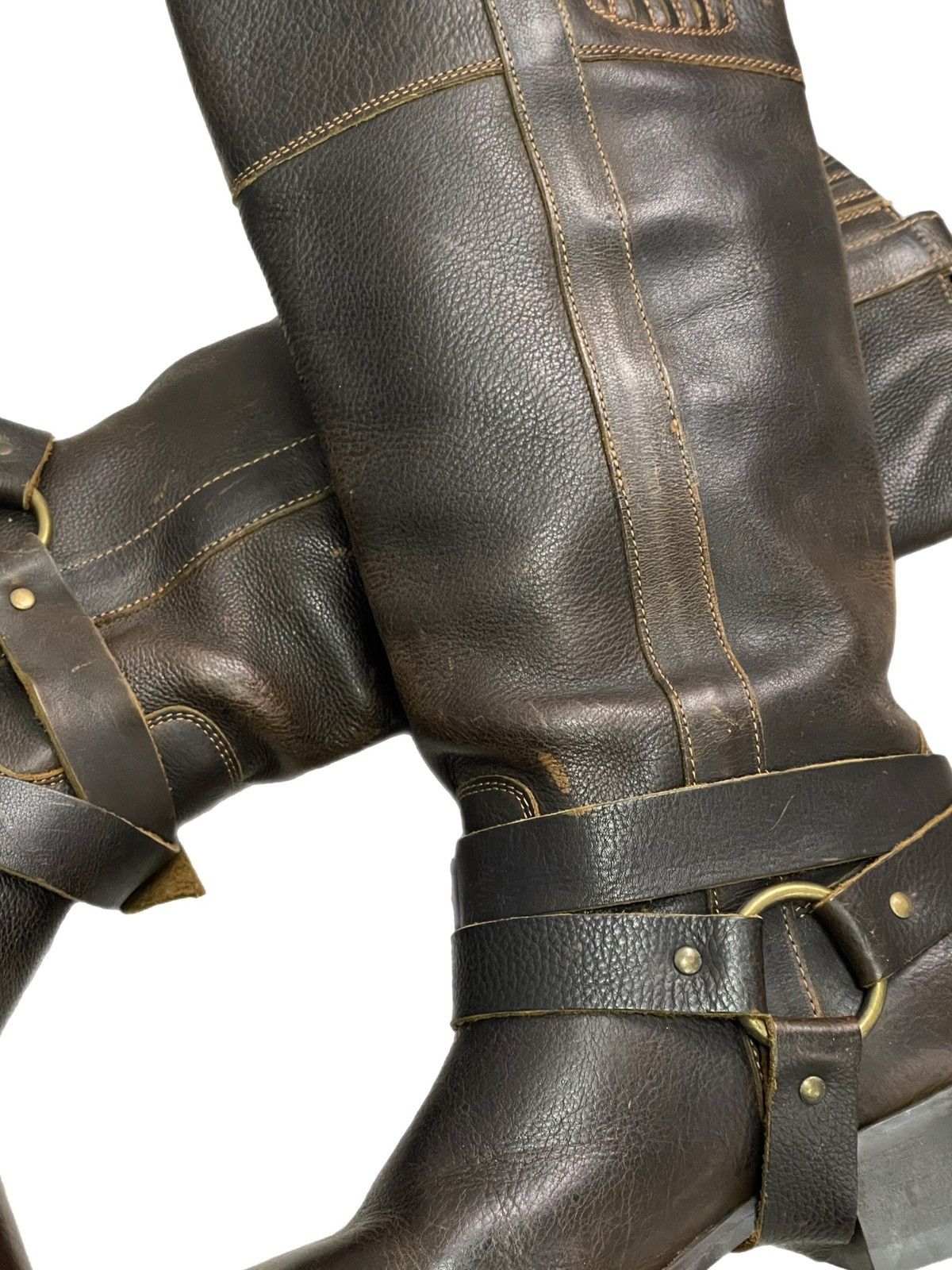 Wrangler Vintage Brown Tall Leather wrangler 90s Boots Western Size US 7.5 / EU 40-41 - 9 Thumbnail
