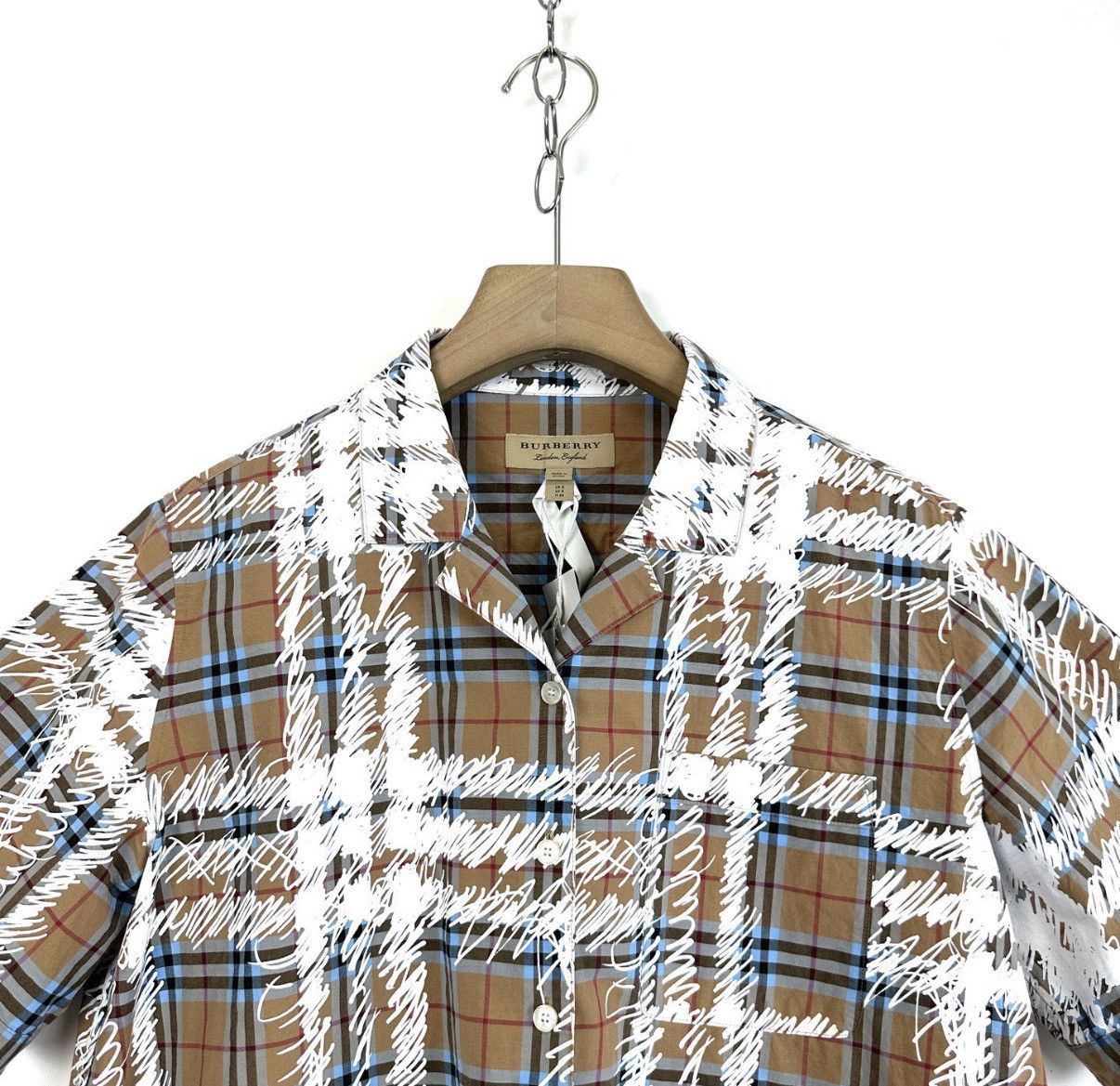 Burberry Burberry Classic Check Graffiti Loose Short Sleeve Shirt K12 Size S / US 4 / IT 40 - 3 Thumbnail