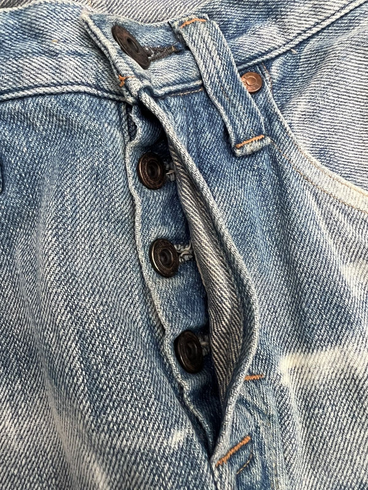Levi's × Levi's Vintage Clothing VINTAGE LEVIS RED BUTTON NO.7 SELVEDGE DISTRESS JEAN Size US 30 / EU 46 - 9 Thumbnail