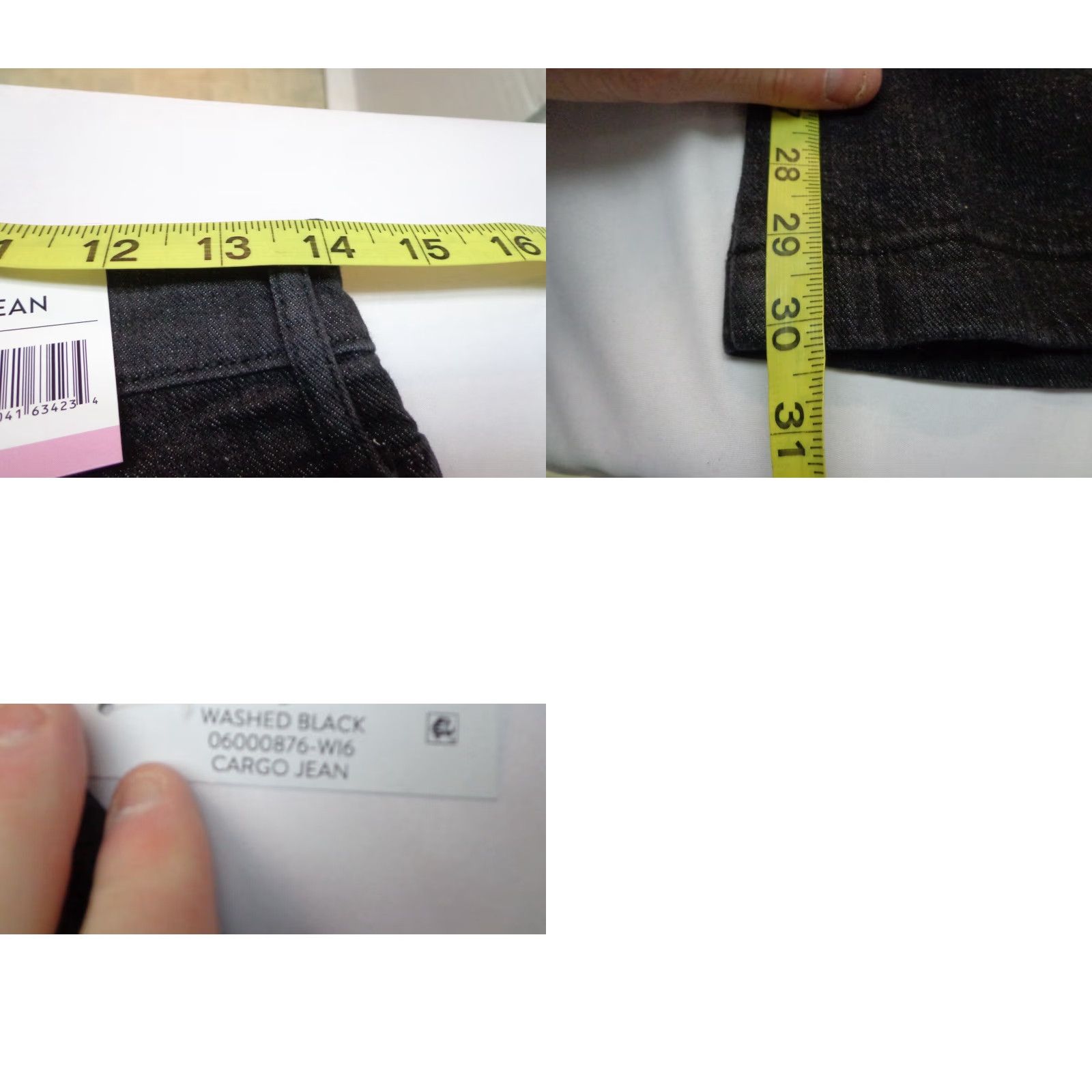 Jessica Simpson Jessica Simpson Women's High Rise Wide Leg Stretch Cargo Jeans Wahsed Black Sz 6 Size 28" / US 6 / IT 42 - 8 Thumbnail