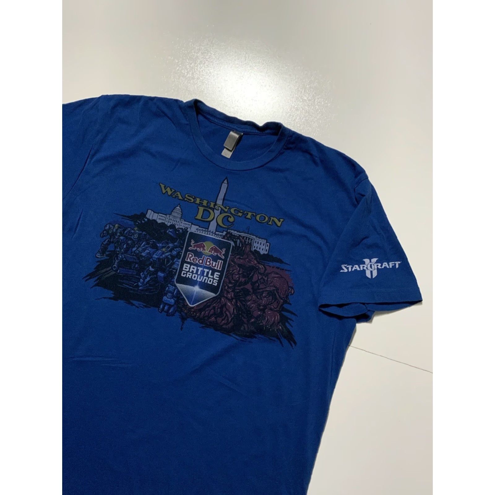 Next Level Red Bull Battlegrounds StarCraft II Washington DC Gaming Blue T-Shirt Mens XL Size US XL / EU 56 / 4 - 3 Thumbnail