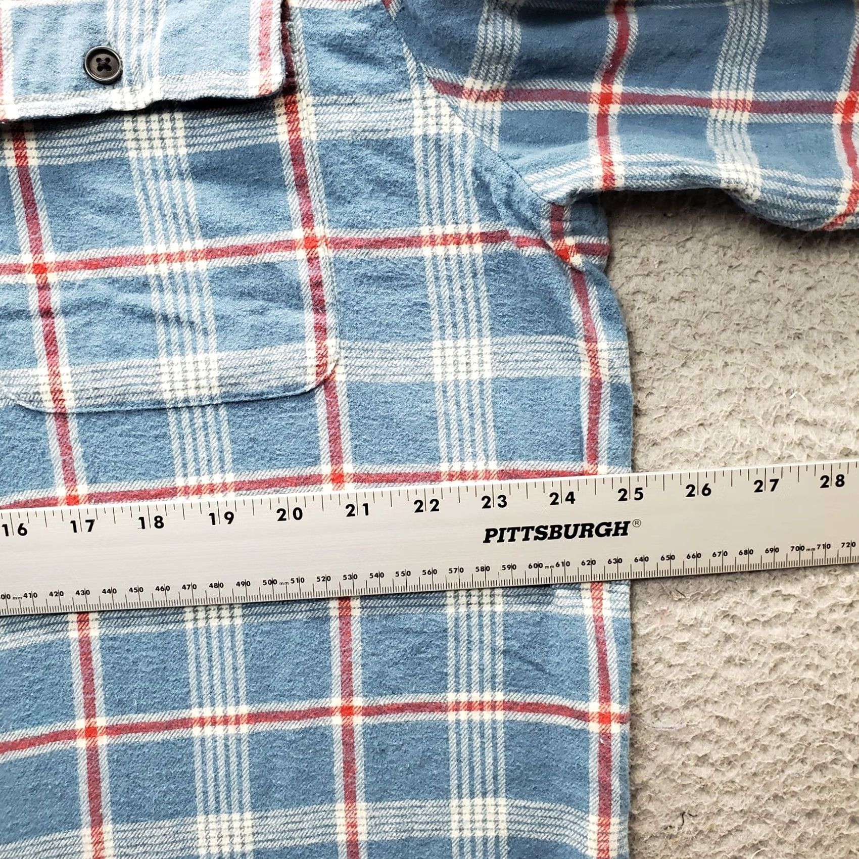 Lucky Brand Lucky Brand Mens XL Flannel Shirt Multi Plaid Classic Fit Pockets Chest Button-Up Shirt Size US XL / EU 56 / 4 - 4 Thumbnail