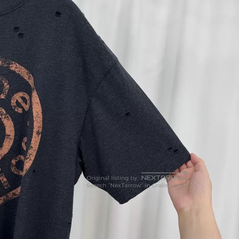 Acne Studios Acne Studios 25ss Aged Logo Destroyed Short Sleeve Size US M / EU 48-50 / 2 - 4 Thumbnail
