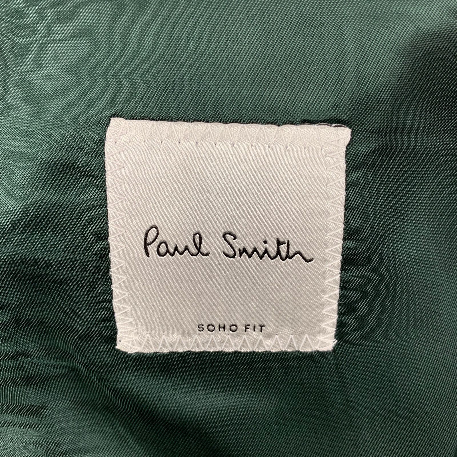 Paul Smith Size 46 Burgundy & Black Wool Peak Lapel Sport Coat Size 46R - 8 Thumbnail