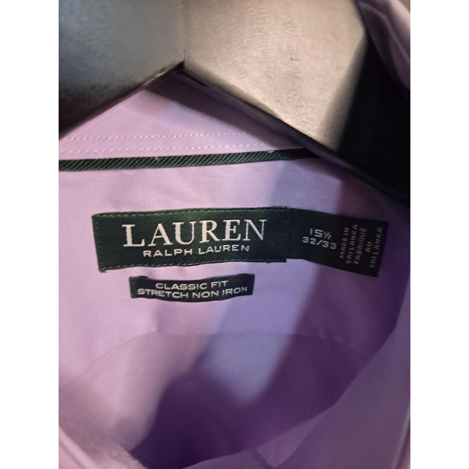Lauren Ralph Lauren Lauren Ralph Lauren Lavender Classic Fit Stretch Non Iron Bu Size US M / EU 48-50 / 2 - 3 Thumbnail