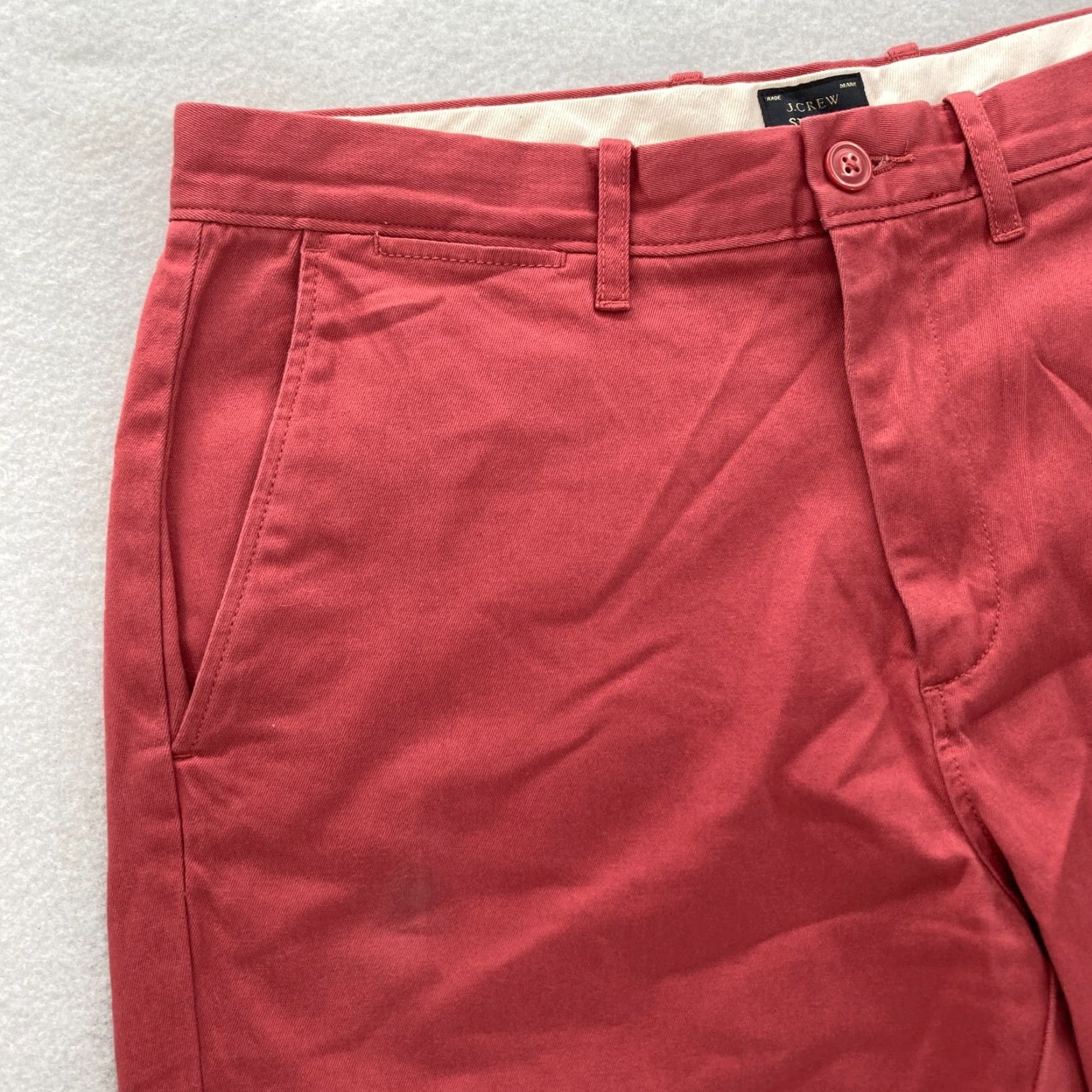 J.Crew J.Crew 770 Pants Mens 31x32 Straight Leg Red Stretch Fabric Chino Preppy Travel Size US 31 - 3 Thumbnail