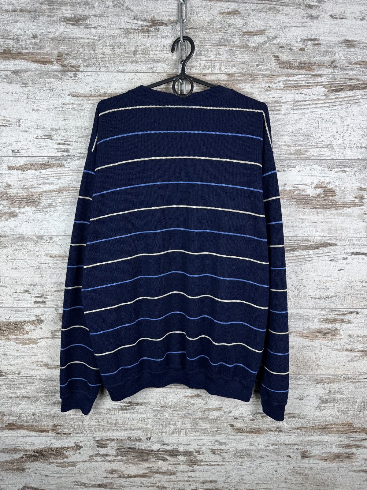 Lacoste × Vintage Mens Vintage Lacoste striped sweater luxury rare 90s jacket Size US L / EU 52-54 / 3 - 8 Thumbnail
