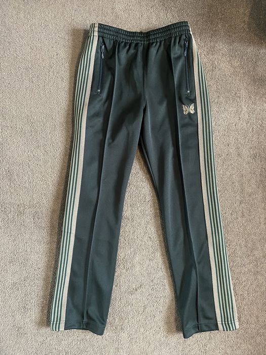 Needles Needles Narrow Track pant green 21AW XS | Grailed