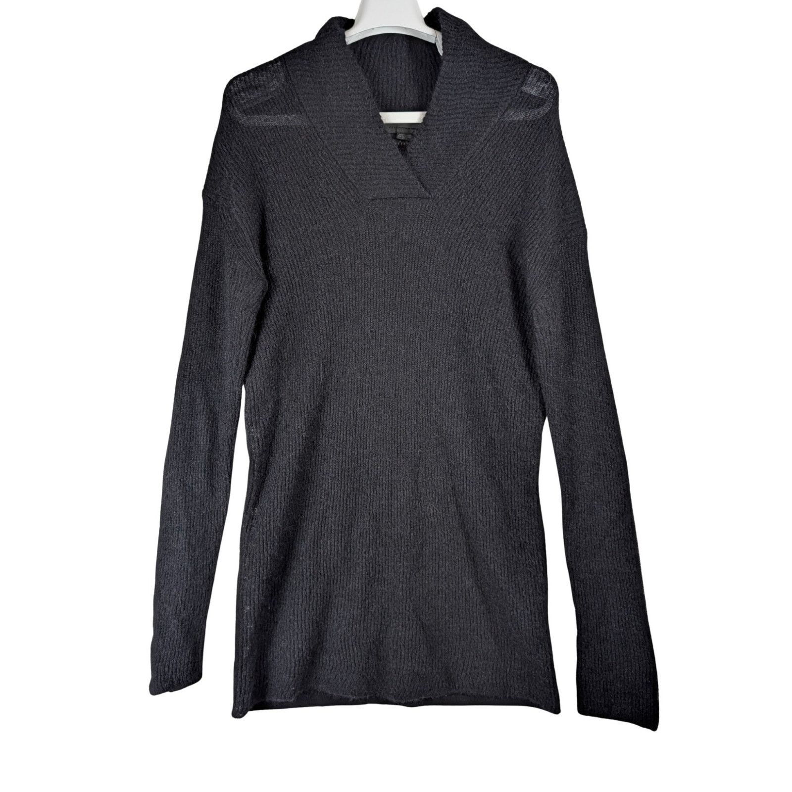 Alexander Wang Alexander Wang Charcoal V-Neck Mohair Alpaca Sweater XS USED Size XS / US 0-2 / IT 36-38 - 1 Thumbnail