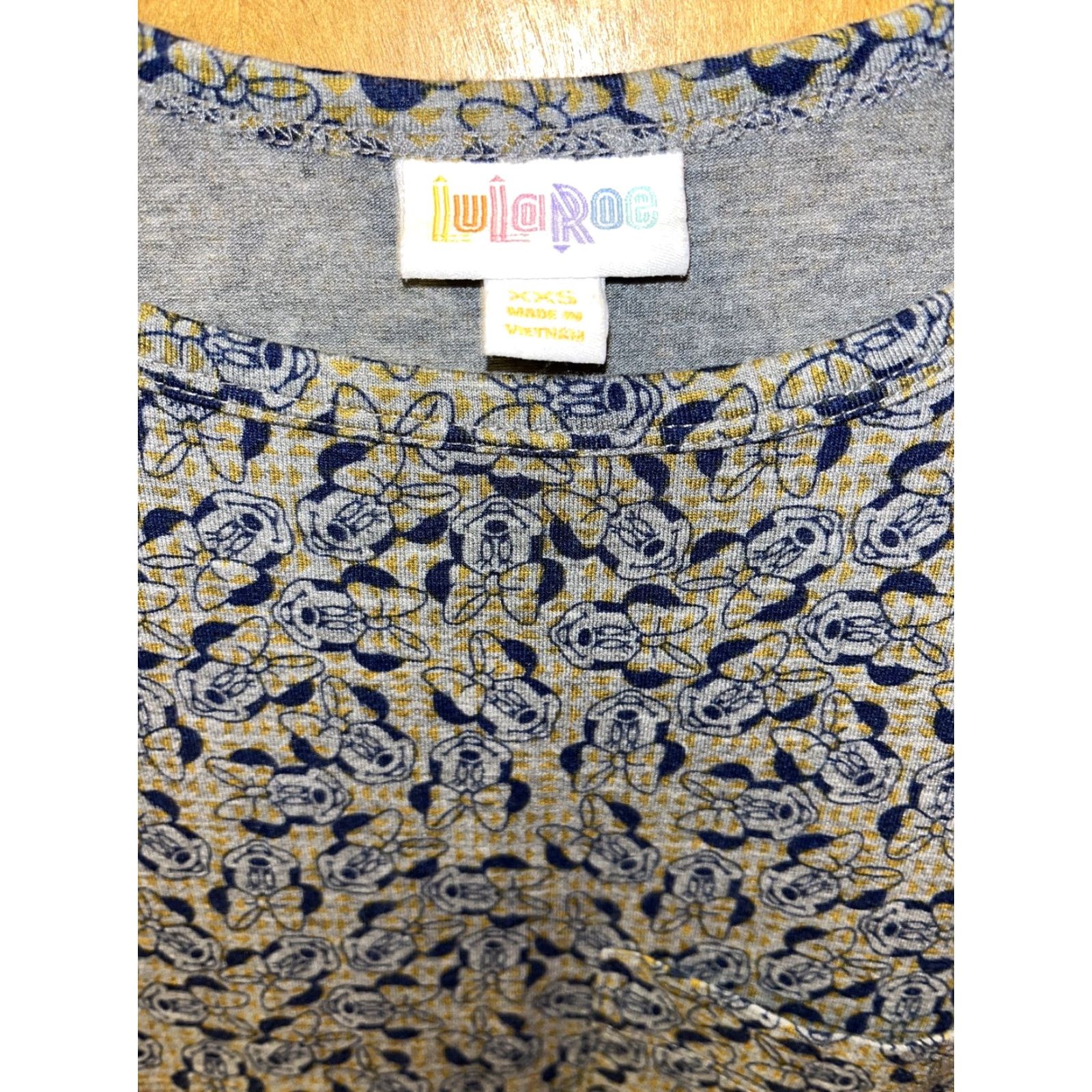 Vintage LULAROE Disney Minnie Mouse Carly Dress Gray Yellow Size XXS Size XXS / US 00 / IT 34 - 3 Thumbnail