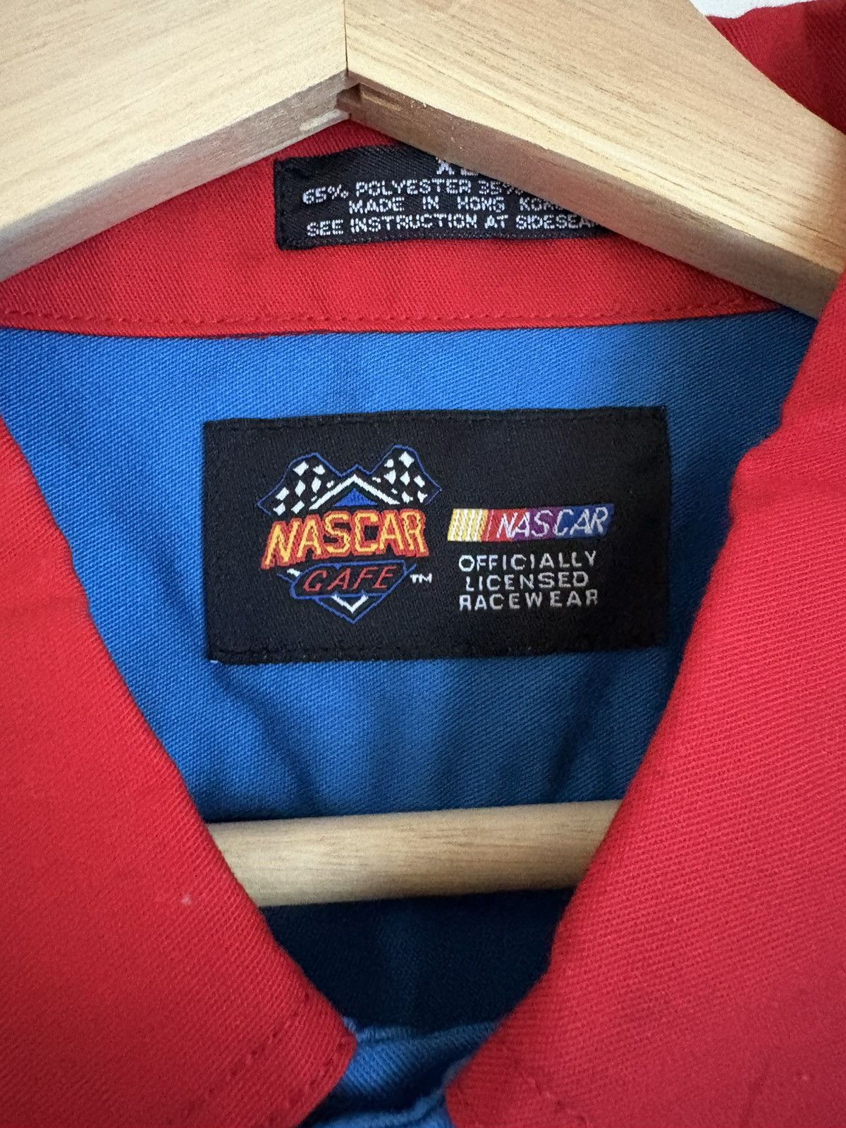 NASCAR Vintage NASCAR Cafe racing button-up in bold red/blue Size US XL / EU 56 / 4 - 7 Thumbnail