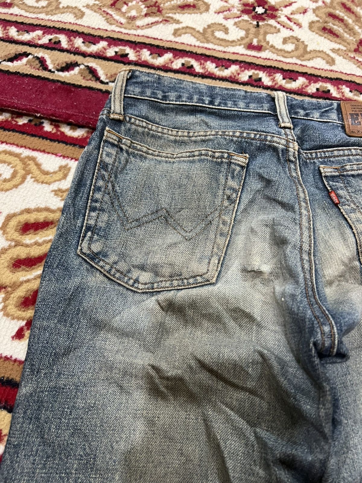 Edwin 🌈Flare Vintage Edwin Extra Extreme Distress Jean Size US 28 / EU 44 - 16 Thumbnail