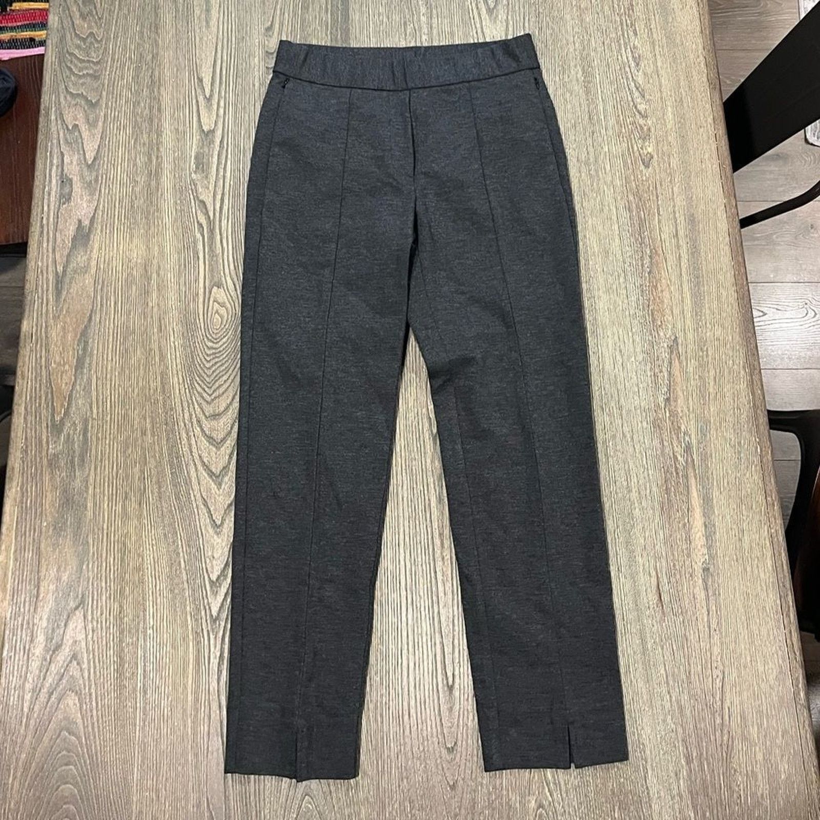 Vintage NWOT J. Jill Ponte Slim-Leg Slit Hem Pants Mid Rise Size S Size 23" - 1 Thumbnail