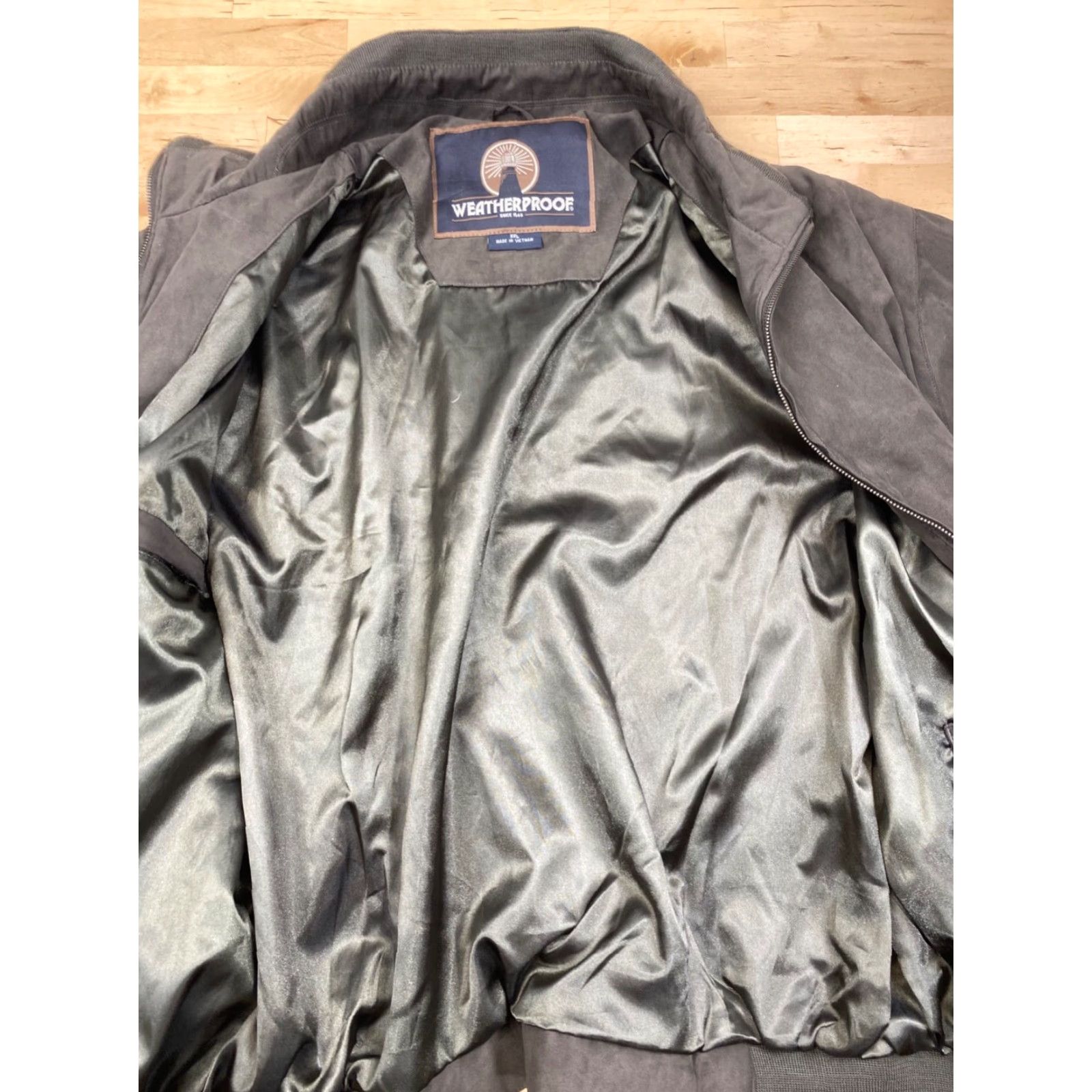 Weatherproof Weatherproof Mens Jacket 2XL Brown Faux Suede Full Zip 100% Polyester #6648 Size US XXL / EU 58 / 5 - 3 Thumbnail