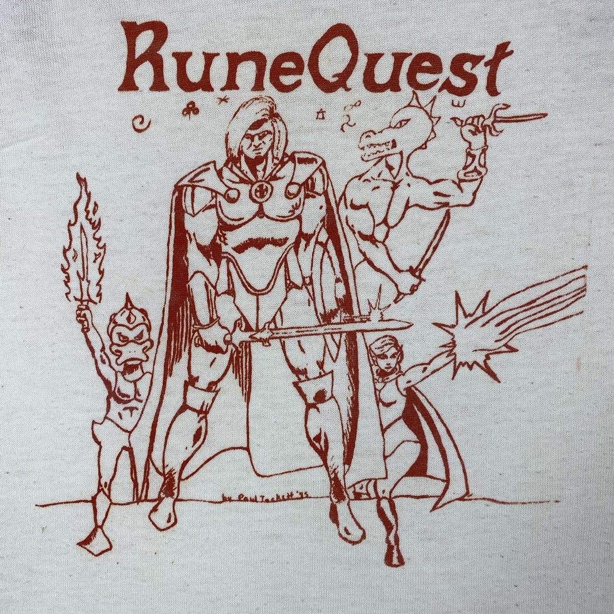 Vintage VINTAGE 80's RUNE QUEST GAME RAGLAN TEE Size US M / EU 48-50 / 2 - 4 Thumbnail