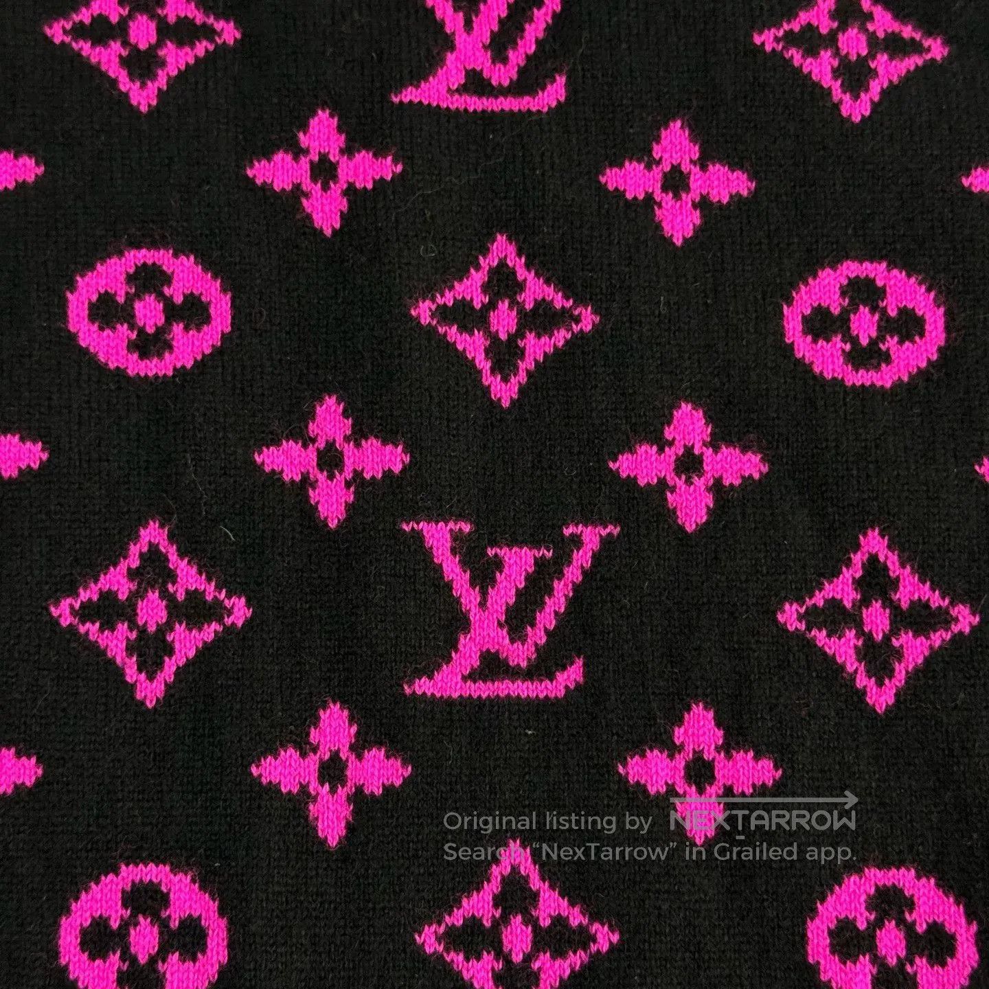Louis Vuitton LV Black Pink Print Cashmere Sweater M. Size US M / EU 48-50 / 2 - 7 Thumbnail