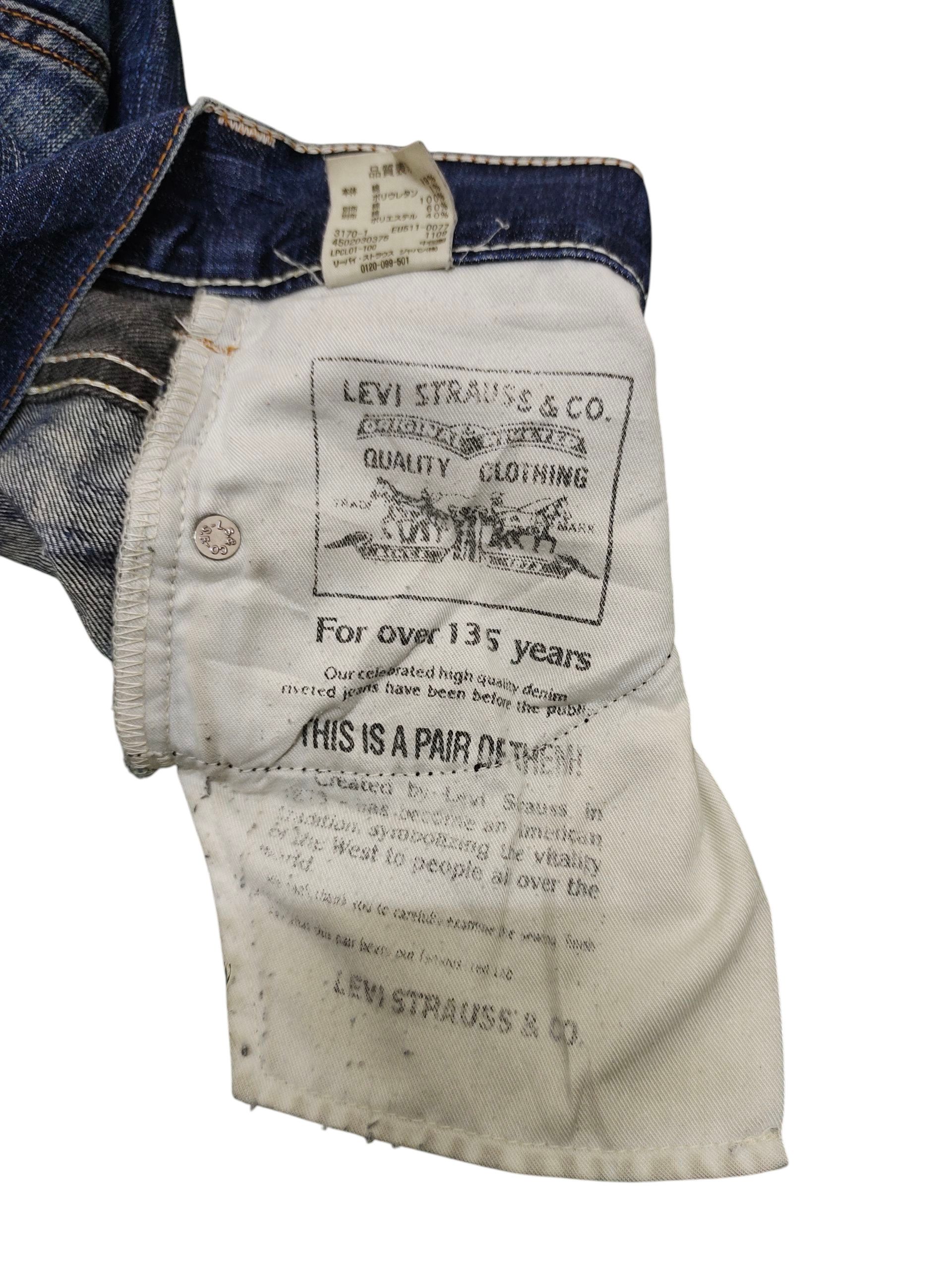 Kapital Vintage Levis 511 Slim Jeans - Distress Faded Grunge Denim Size US 32 / EU 48 - 14 Thumbnail