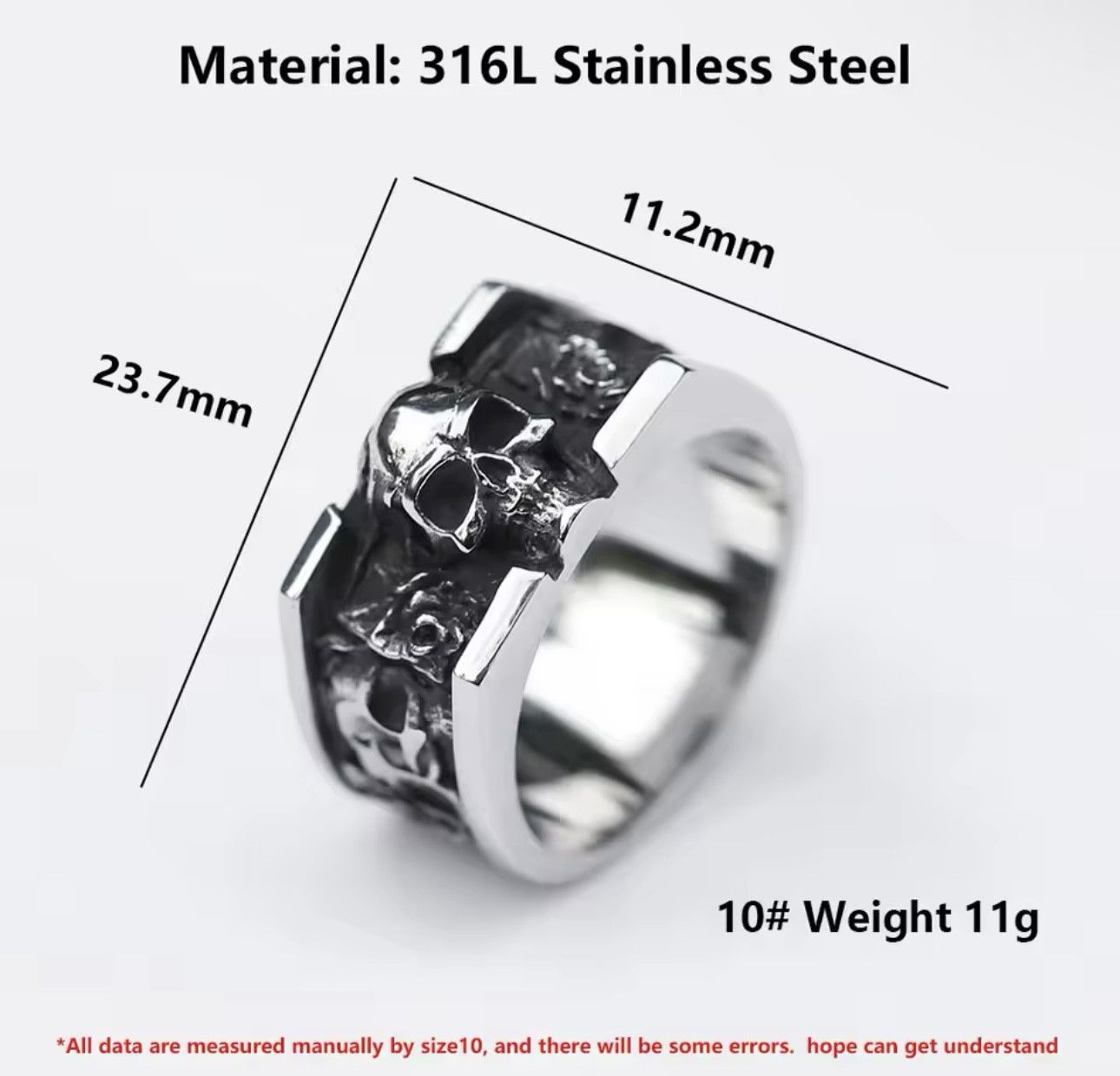 Vintage Vintage SKULL RING Size ONE SIZE - 6 Thumbnail