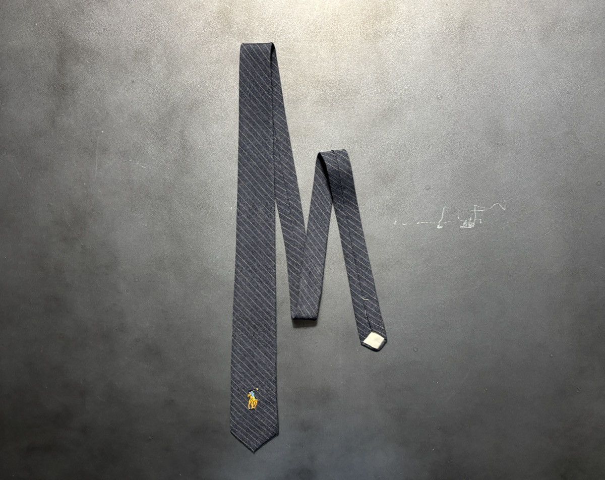Vintage Vintage Polo Ralph Lauren Necktie Horseman Logo Tie Wool 90s Size ONE SIZE - 16 Thumbnail