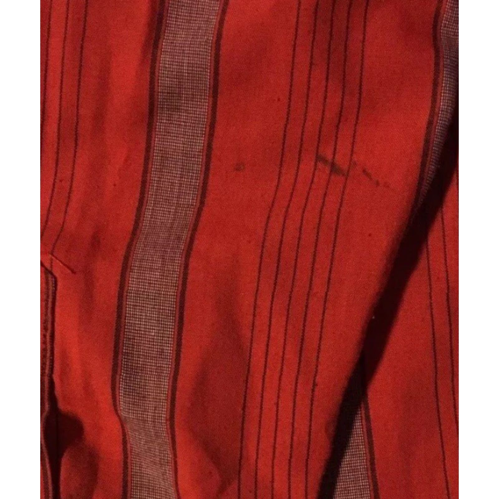 Wrangler VINTAGE Wrangler Striped Pearl Snap Shirt M 16-35 Red Cotton Button-Up Casual Men Square Collared Rodeo 70s 80s Southwestern USA Mens Size US M / EU 48-50 / 2 - 5 Thumbnail
