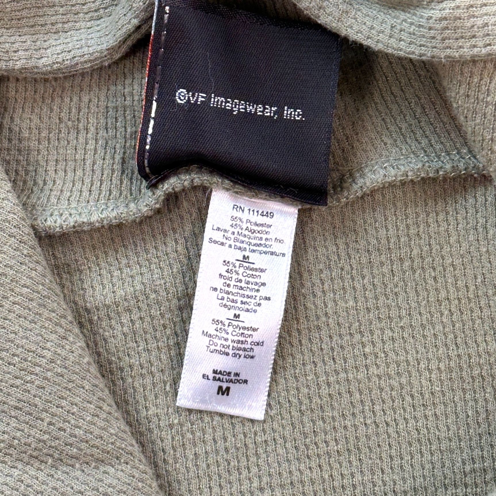 Harley Davidson Harley-Davidson Hoodie Women’s Medium Green Waffle Knit Thermal Flame Logo Biker Size M / US 6-8 / IT 42-44 - 5 Thumbnail