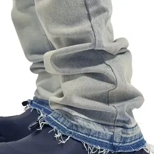 VIBE Blue Light Wash Stacked Denim Jeans Size US 32 / EU 48 - 2 Thumbnail