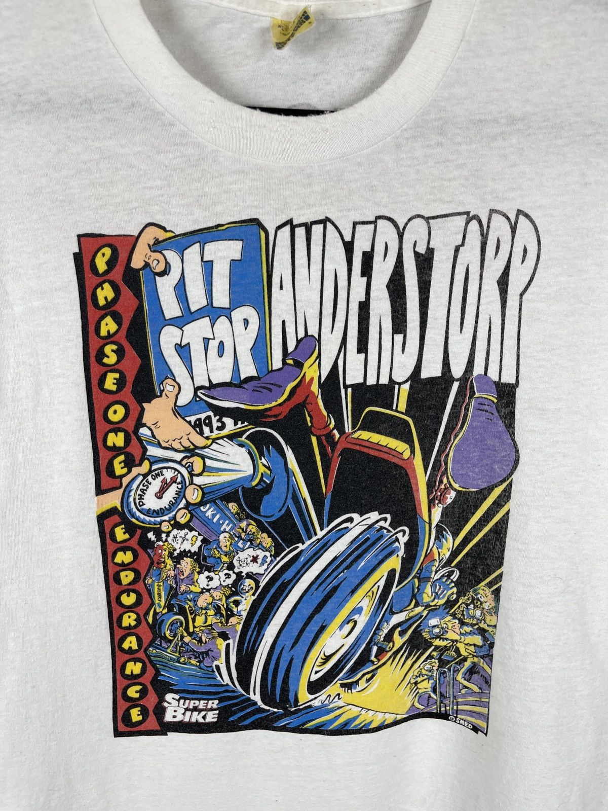 Vintage Super Bike vintage 90s Phase one endurance pit stop tee Size US XL / EU 56 / 4 - 4 Thumbnail