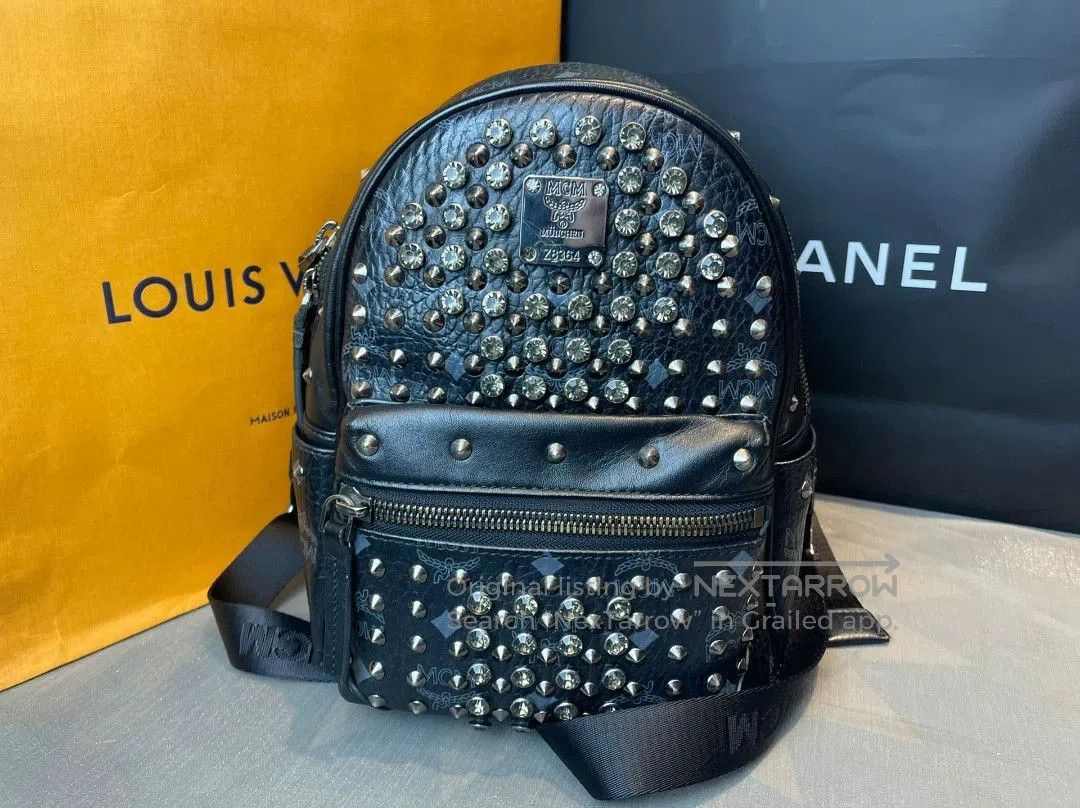 MCM MCM Stark Visetos Studded Small Backpack. Size ONE SIZE - 1 Thumbnail