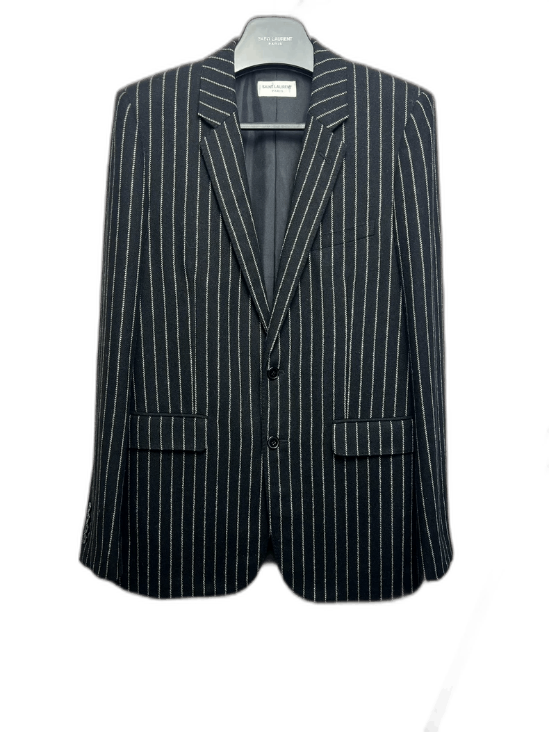 Saint Laurent Paris Saint Laurent Striped Wool Blazer Size 5-2507 Size US L / EU 52-54 / 3 - 6 Thumbnail