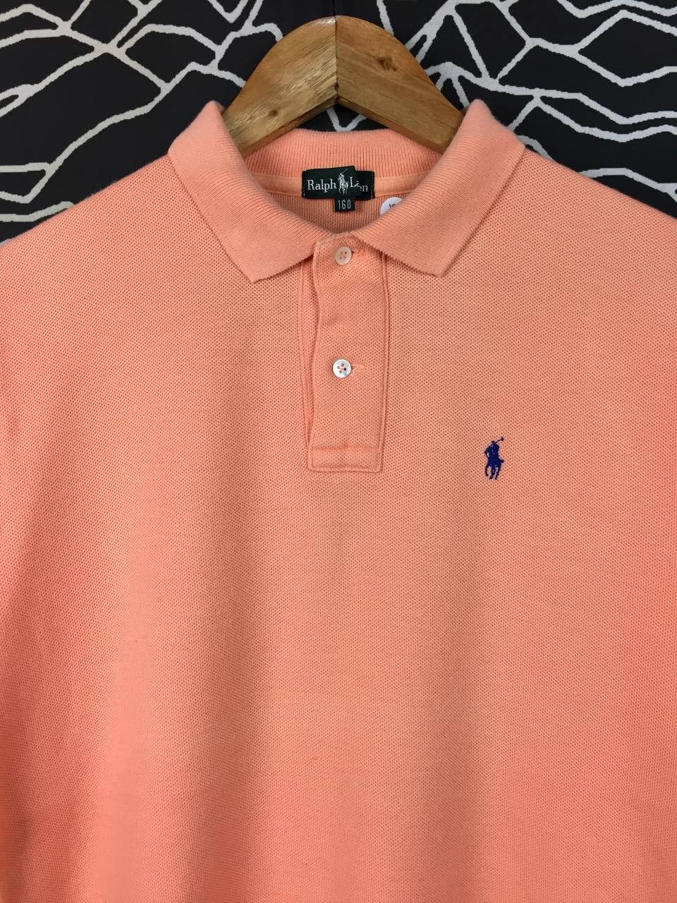Ralph Lauren Vtg Ralph Lauren Small Pony Logo Peach Coral Pique Polo Tee Size US S / EU 44-46 / 1 - 3 Thumbnail