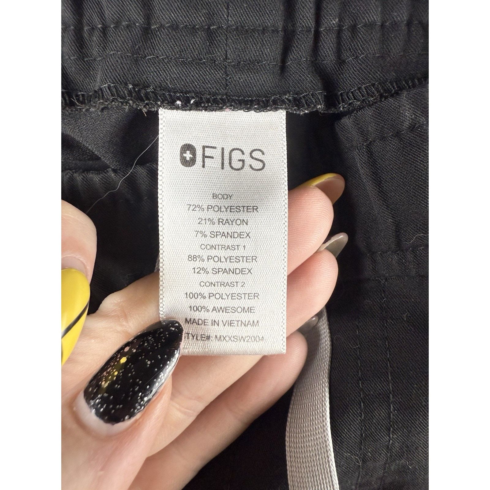 Other FIGS Tansen Jogger Scrub Pants Men's L Black Drawstring Size 34" / US 12 / IT 48 - 3 Thumbnail