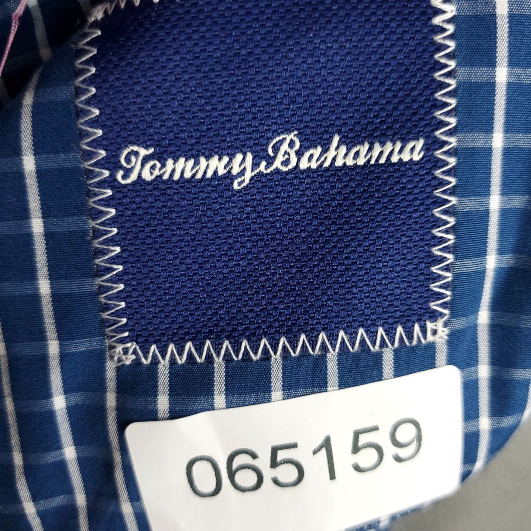 Tommy Bahama Tommy Bahama Shirt Mens Large Blue Check Cotton Button Up Long Sleeve Size US L / EU 52-54 / 3 - 8 Thumbnail
