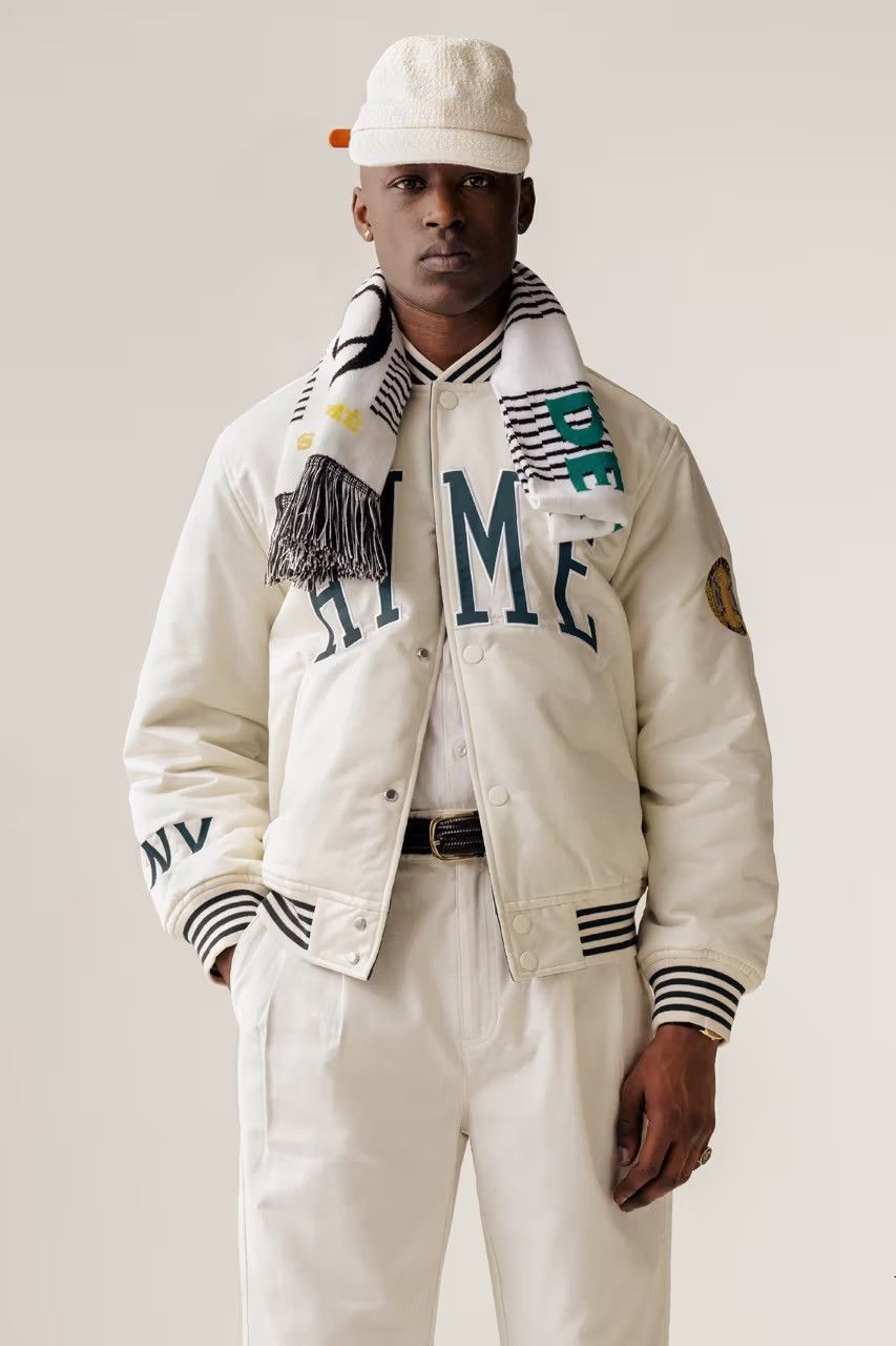 Aime Leon Dore UNWORN* ALD Reversible Satin Varsity Jacket Cream/Green Size US M / EU 48-50 / 2 - 17 Thumbnail