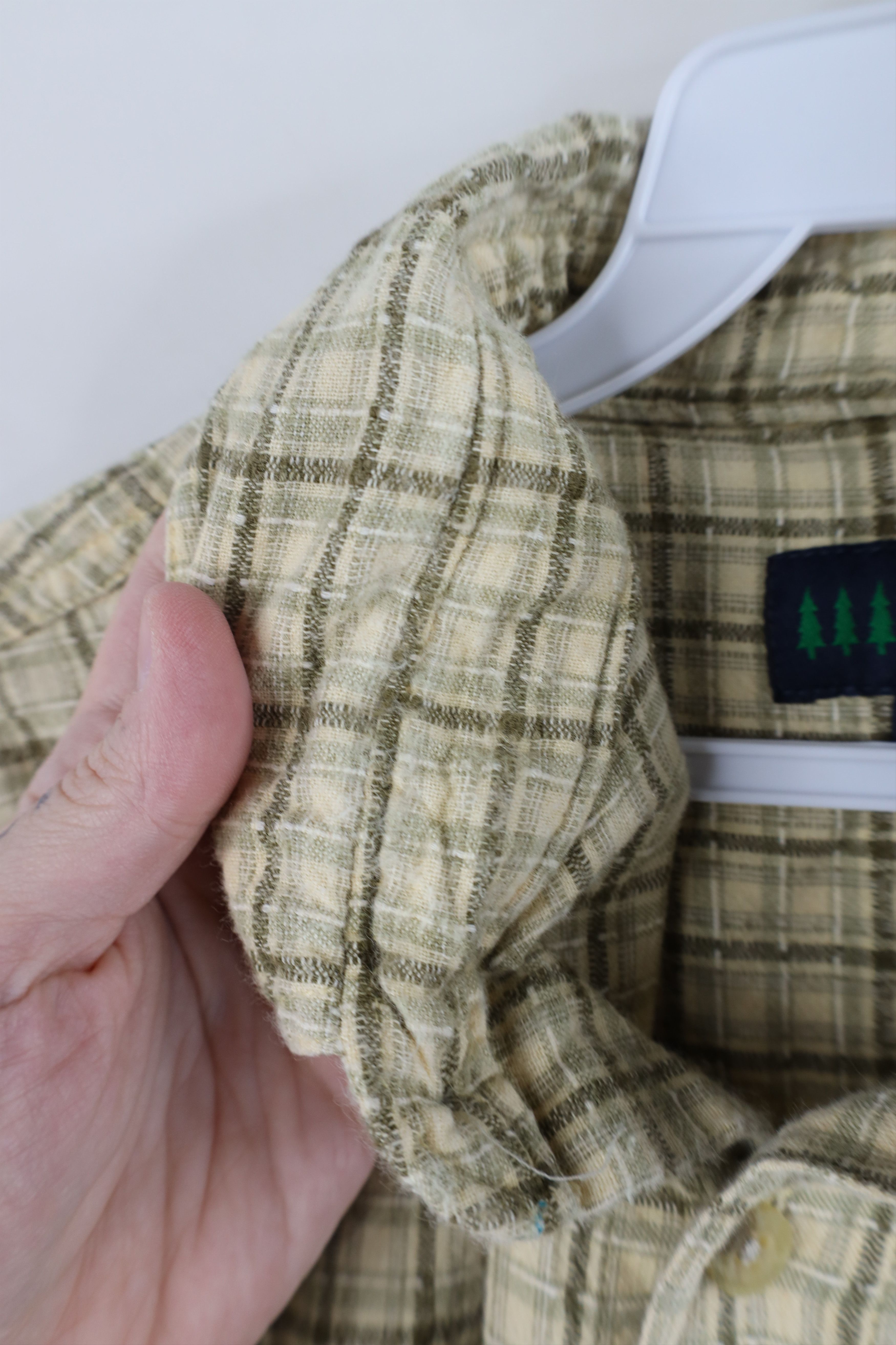 Vintage Vintage 90s Streetwear Fit Cotton Weave Button Down Shirt Size US XL / EU 56 / 4 - 8 Thumbnail