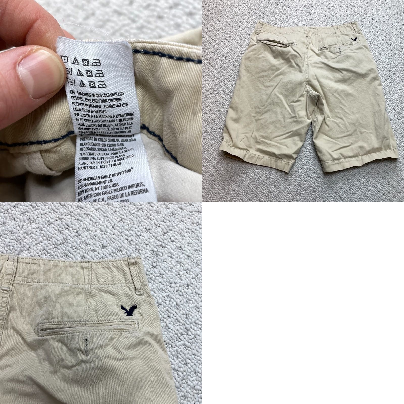 American Eagle Outfitters American Eagle Longboard Chino Shorts Mens 31 Light Beige Khaki 11" Inseam Solid Size US 31 - 10 Thumbnail