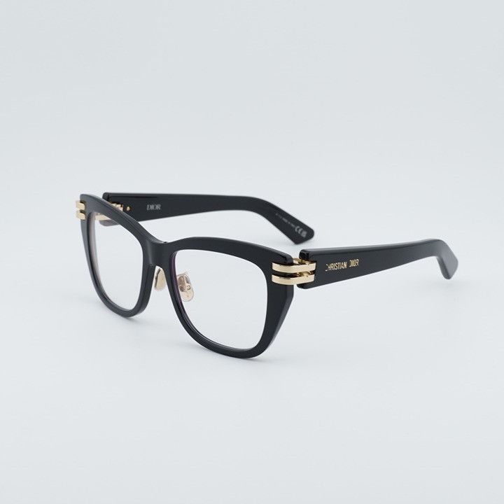 Dior Dior CDIORO S1F 10BB Eyeglasses Shiny Black 54mm Square Size ONE SIZE - 1 Thumbnail
