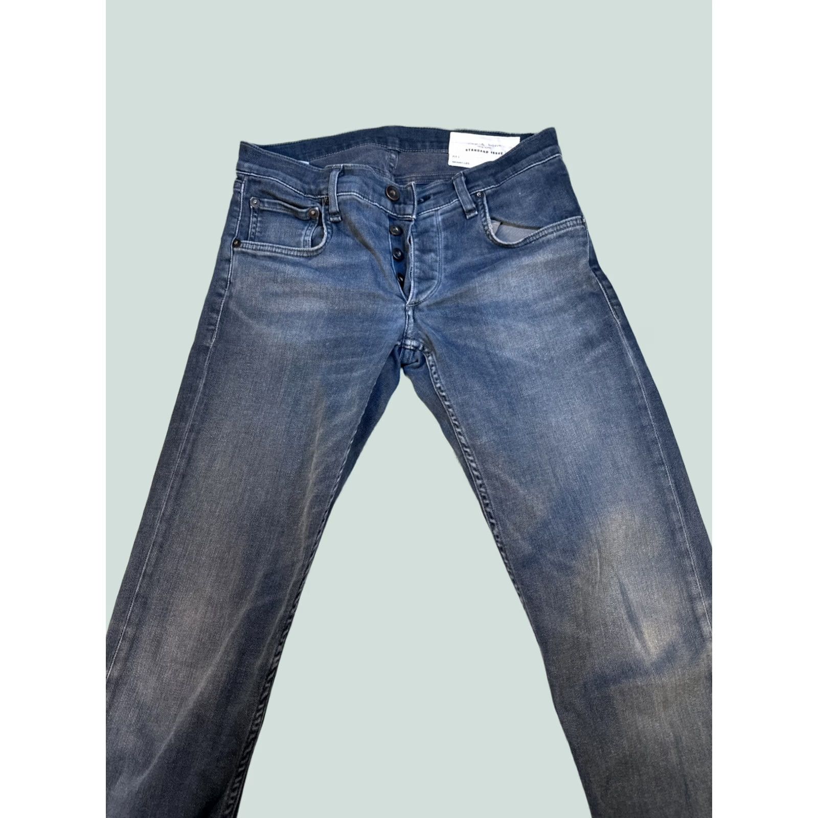 Rag & Bone rag & bone Jeans Mens 28x33 Denim Skinny Button Fly Pants Blue Slim Modern 5-Pocket Mens Regular Size US 28 / EU 44 - 1 Thumbnail