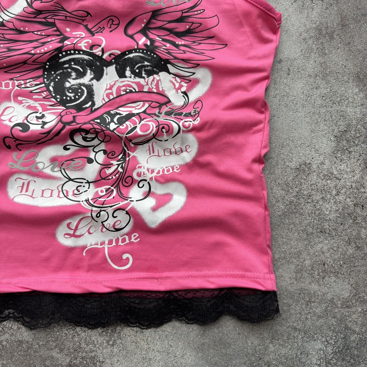 Hysteric Glamour 2000’s Aesthetic Y2K Emo Goth Vibe Lace Tank Top Size M / US 6-8 / IT 42-44 - 7 Thumbnail