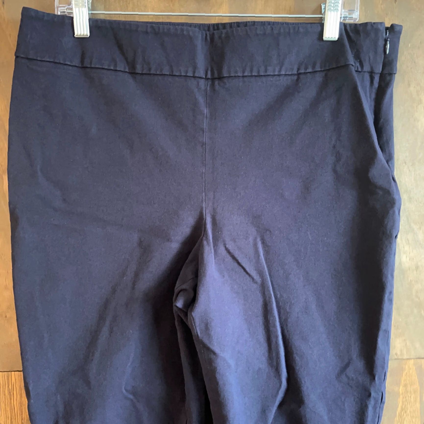 Talbots Talbots Navy Blue High Rise Chatham Crop Pants Side Zip Stretch 14 Women’s Workwear Casual Formal Cropped Plus Inseam 22 in 35 in Waist Size 36" / US 14 / IT 50 - 2 Thumbnail