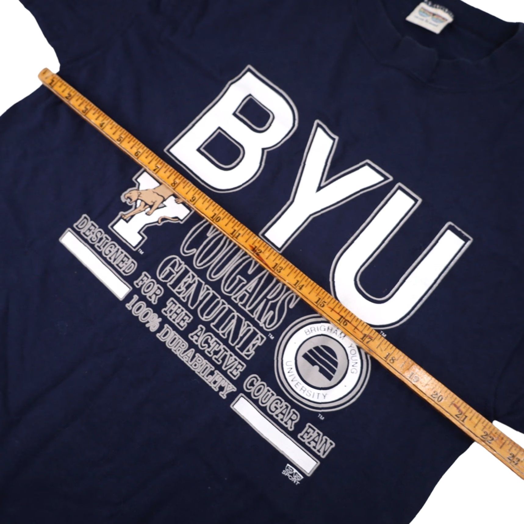 Vintage VINTAGE BYU Brigham Young University Graphic T Shirt Blue Mens XL Large Shirt Size US XL / EU 56 / 4 - 6 Thumbnail
